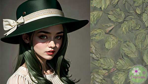 Девушка в зеленой ретро шляпе