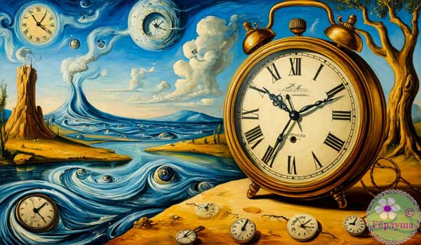 Картина с часами