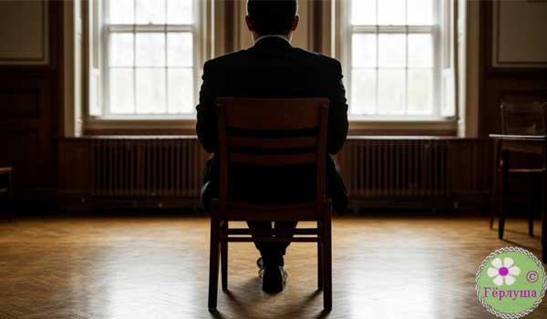 человек сидит на стуле в кабинете