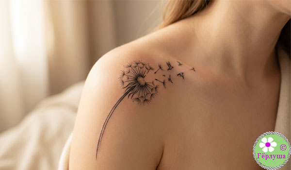 тату на плече