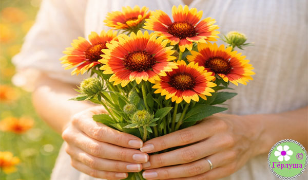 Букет в руках