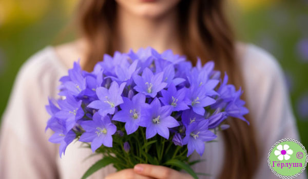 Букет в руках девушки