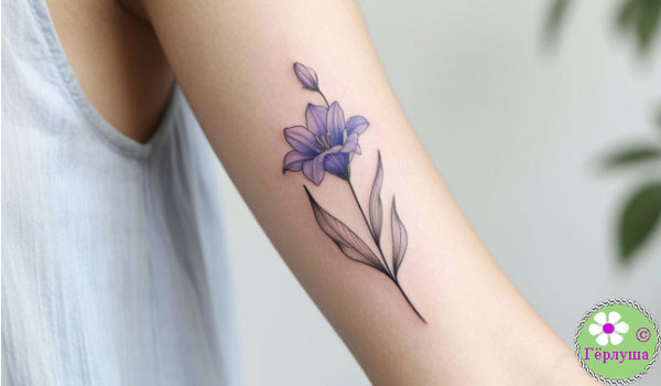 Татуировка на руке с цветами