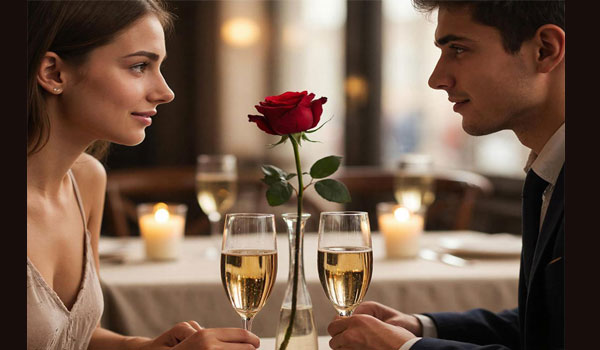 Мужчина с девушкой на свидании