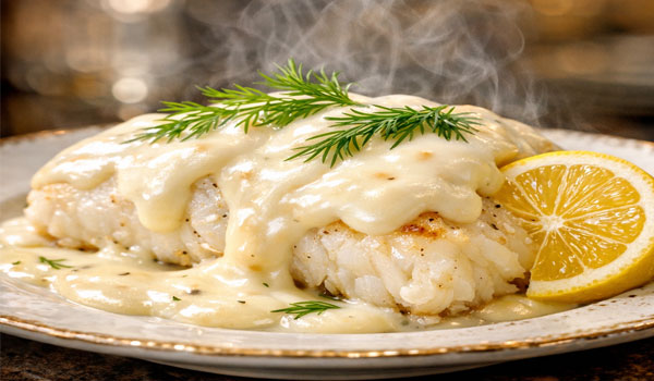 Рыба под соусом бешамель